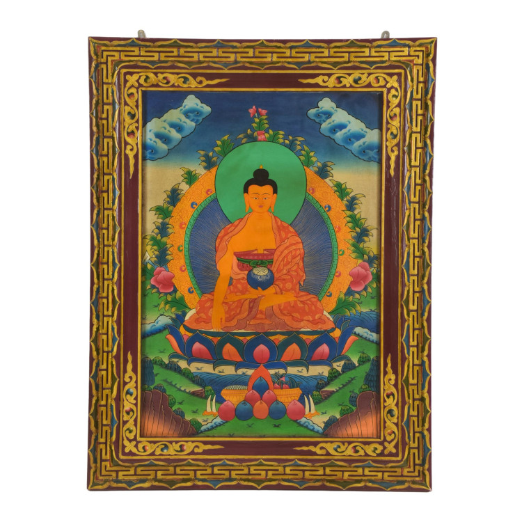 Buddha Šákjamuni, ručně malovaný obraz, 72x94cm