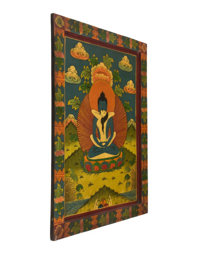 Buddha Samantabhadra, ručně malovaný obraz, 49x66cm