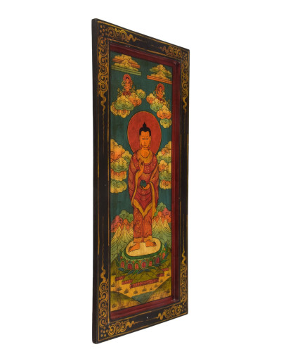 Stojící Buddha, ručně malovaný obraz, 36x77cm