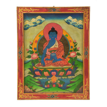 Uzdravující Buddha, ručně malovaný obraz, 45x57cm