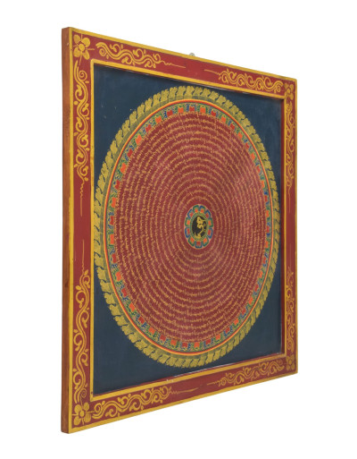 Om Mani Padme Hung mandala, ručně malovaný obraz, 58x58cm