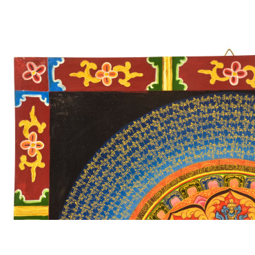 Astamangal mandala, ručně malovaný obraz, 58x58cm