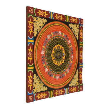 Astamangal mandala, ručně malovaný obraz, 58x58cm