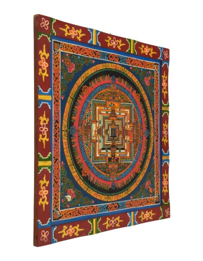 Kálačakra mandala, ručně malovaný obraz, 58x58cm