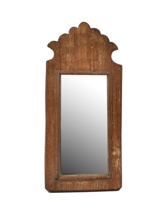 Zrcadlo v rámu z antik dřeva, 17x37x3cm