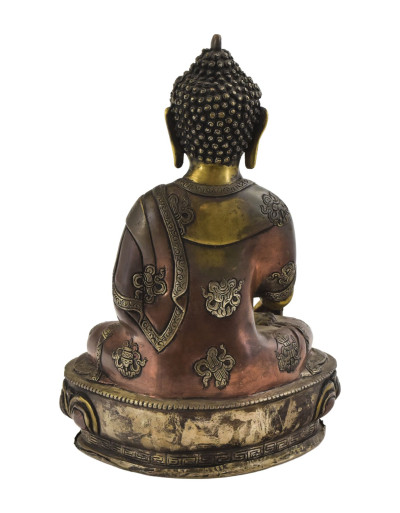 Buddha Šakjamuni, kovová soška, 32cm
