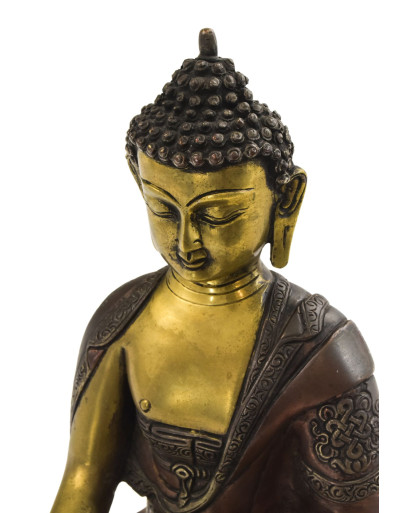 Buddha Šakjamuni, kovová soška, 32cm