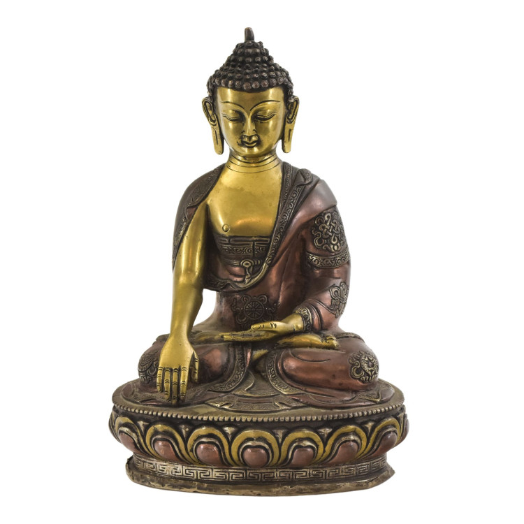 Buddha Šakjamuni, kovová soška, 32cm