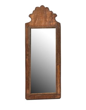 Zrcadlo v rámu z antik dřeva, 18x48x3cm