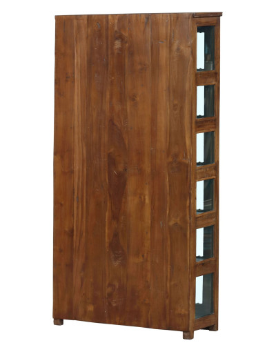 Prosklená skříňka z teakového dřeva, 88x31x156cm