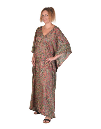 Dlouhý kaftan s krátkým rukávem