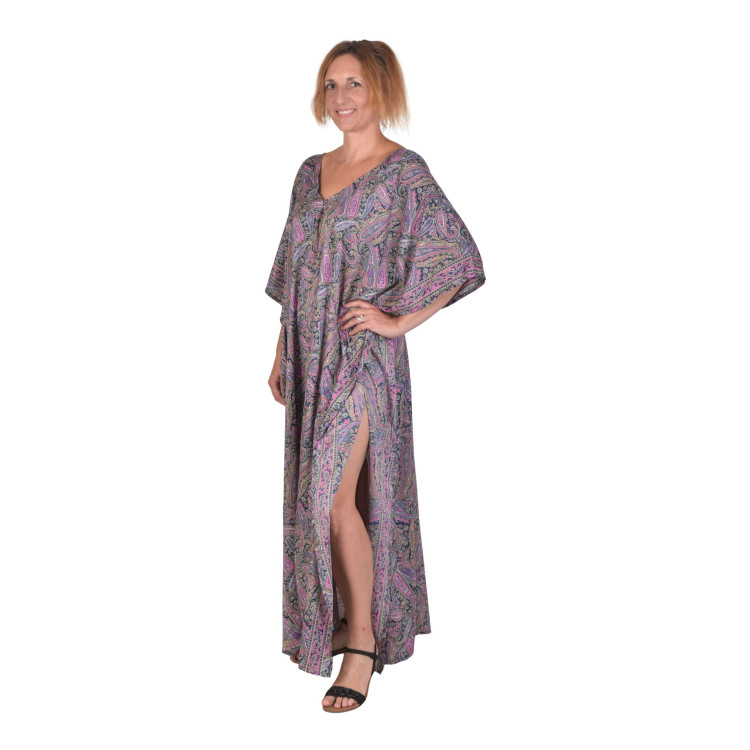 Dlouhý kaftan s krátkým rukávem