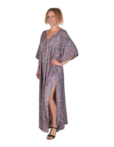 Dlouhý kaftan s krátkým rukávem