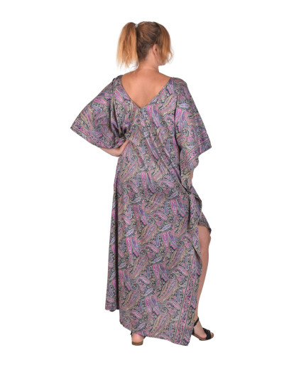 Dlouhý kaftan s krátkým rukávem