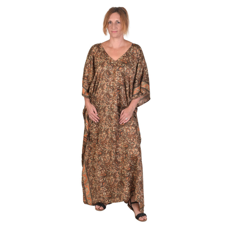 Dlouhý kaftan s krátkým rukávem