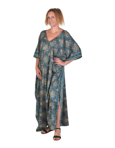 Dlouhý kaftan s krátkým rukávem