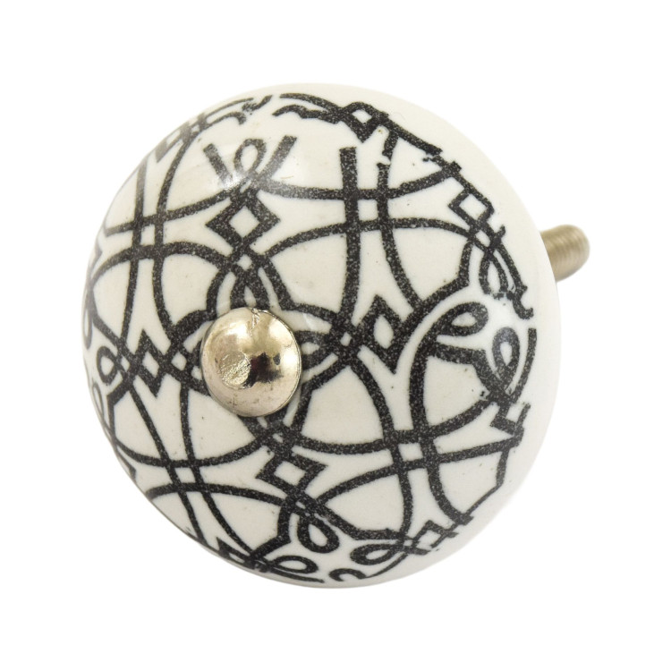 Malovaná porcelánová úchytka na šuplík