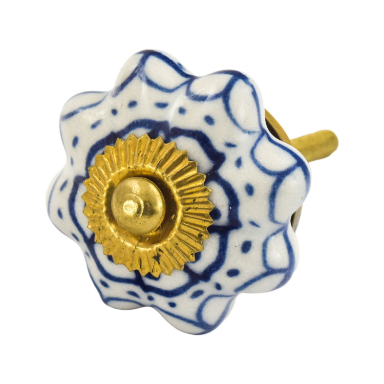 Malovaná porcelánová úchytka na šuplík