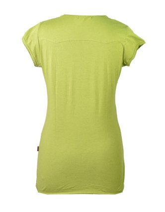 Zelené tričko s krátkým rukávem a černým potiskem "Tree" design