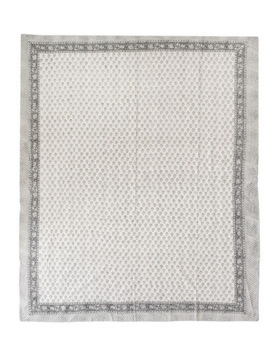 Přehoz na postel, dvojitý, prošívaný, ruční tisk, 218x256cm