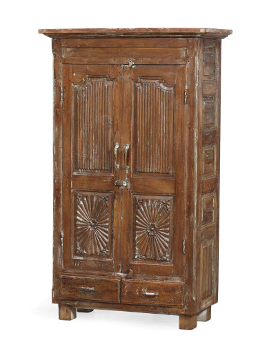Starožitná skříň z teakového dřeva, 100x48x169cm