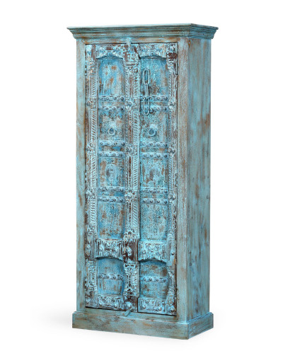 Skříň z mangového dřeva, staré teakové dveře, 85x41x188cm