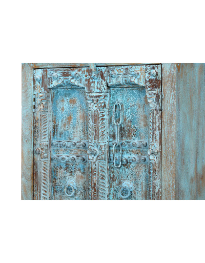 Skříň z mangového dřeva, staré teakové dveře, 85x41x188cm