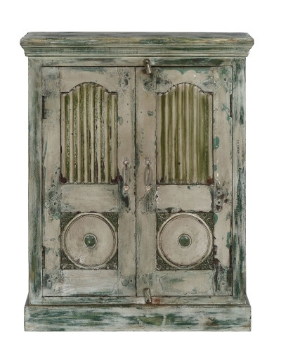 Skříň z mangového dřeva, staré teakové dveře, 84x34x106cm