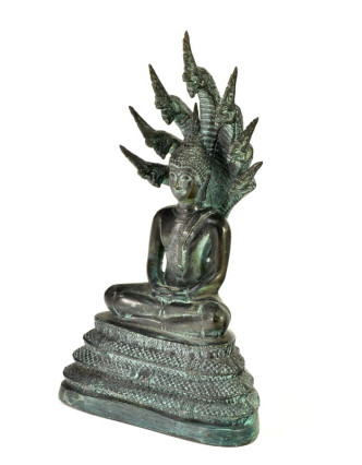 Narozeninový Buddha, sobota, bronzová patina, 36cm