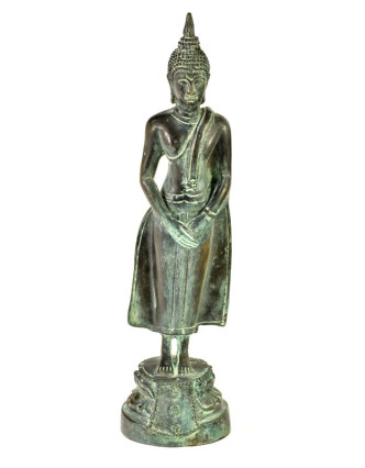 Narozeninový Buddha, neděle, bronzová patina, 36cm