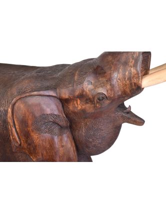 Slon - tropické dřevo suar, 115x55x170cm