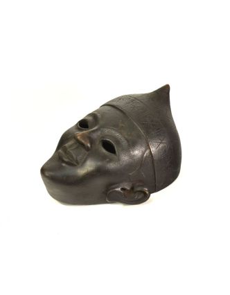 Dřevěné masky set, muž a žena "Tharo village", antik fin., 24x34/25x28cm
