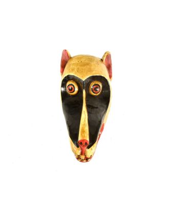 Zvířecí maska, "Král Jelimán", 14x29cm