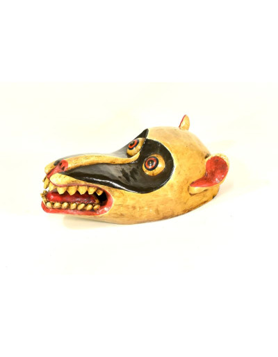 Zvířecí maska, "Král Jelimán", 14x29cm