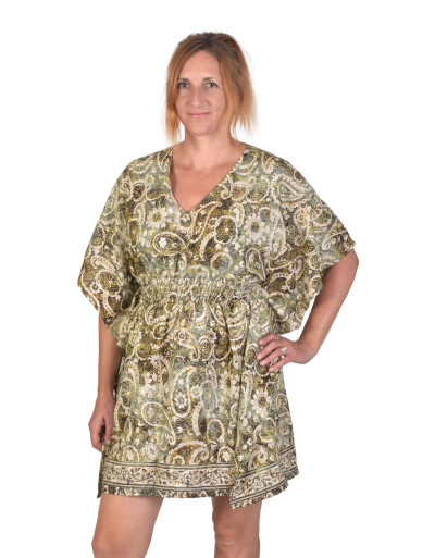 Krátký kaftan s gumou v pase
