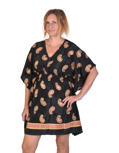 Krátký kaftan s gumou v pase