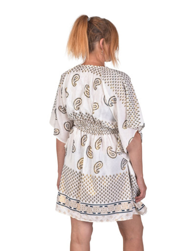 Krátký kaftan s gumou v pase