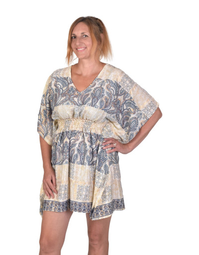 Krátký kaftan s gumou v pase