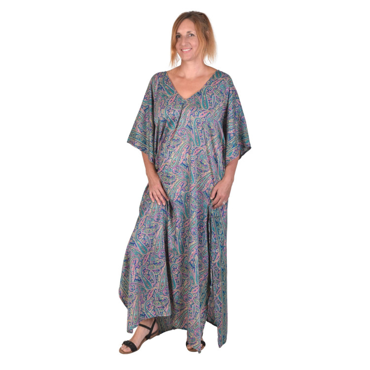 Dlouhý kaftan s krátkým rukávem