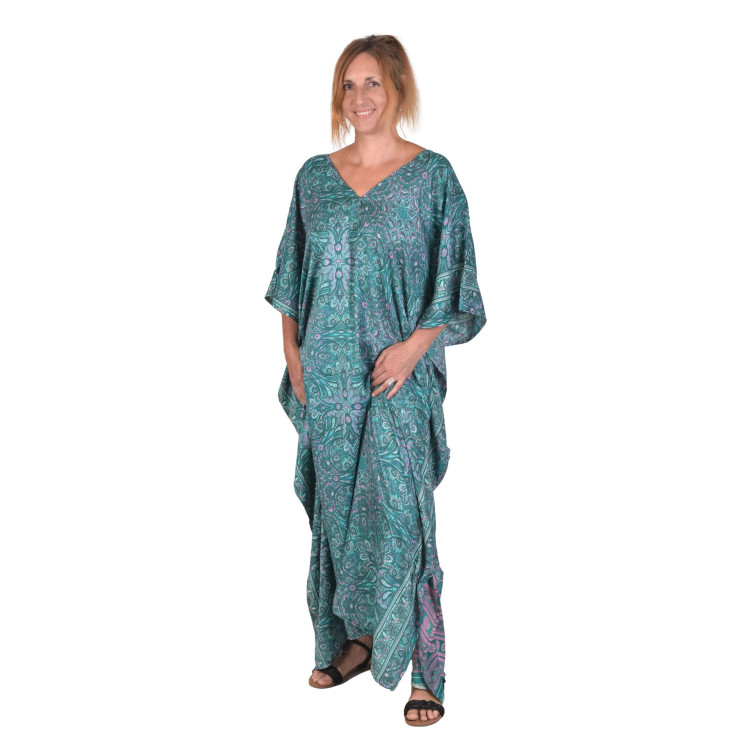 Dlouhý kaftan s krátkým rukávem