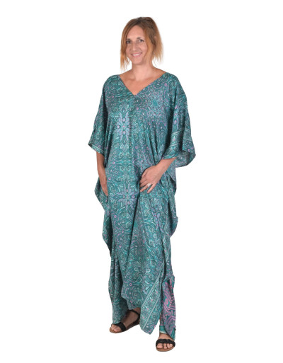 Dlouhý kaftan s krátkým rukávem
