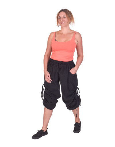 Zkracovací pohodlné unisex kalhoty, černé