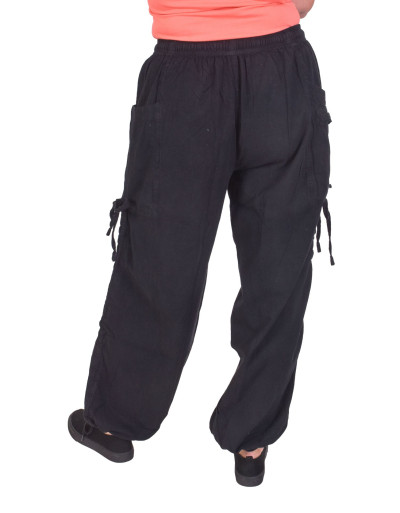 Zkracovací pohodlné unisex kalhoty, černé