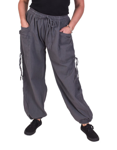 Zkracovací pohodlné unisex kalhoty, šedé