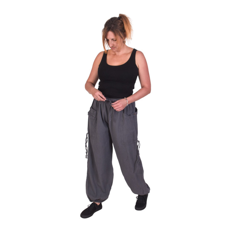 Zkracovací pohodlné unisex kalhoty, šedé