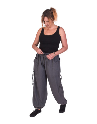 Zkracovací pohodlné unisex kalhoty, šedé