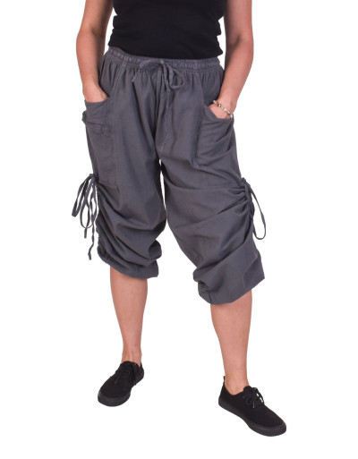 Zkracovací pohodlné unisex kalhoty, šedé
