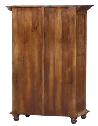 Prosklená skříňka z teakového dřeva, 116x49x163cm