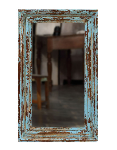 Zrcadlo v rámu z teakového dřeva, 33x5x54cm