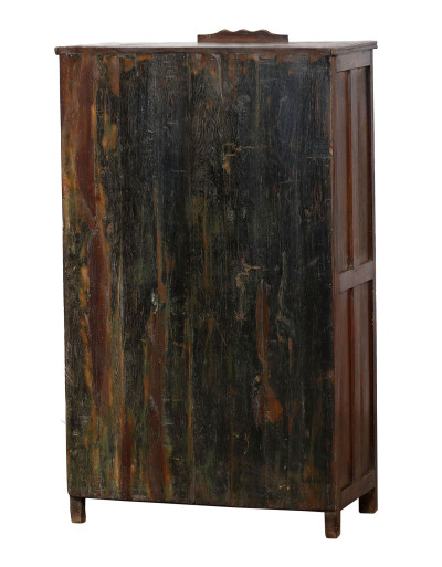 Prosklená skříň z teakového dřeva, 77x41x131cm